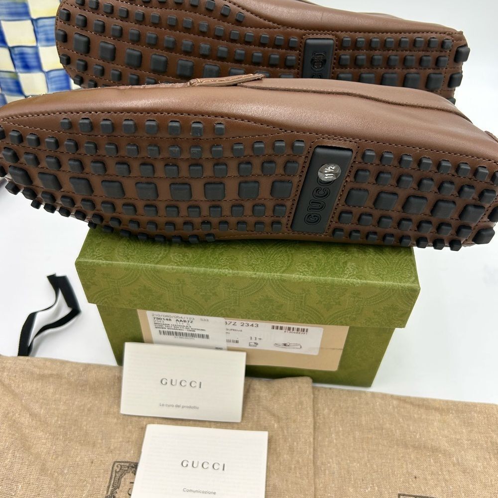 Men's Gucci Ayrton driver loafers size 11.5 made in Italy - Picture 5 of 11